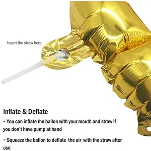 Number 2 Gold Foil Balloon and Latex Balloon