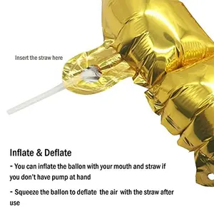 Solid 17 Number Foil Balloon 17 Inch Balloon (Gold Pack of 2)
