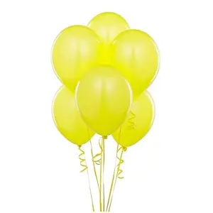 Metallic Shiny Peal Finish Balloons (Yellow) - Pack of 25
