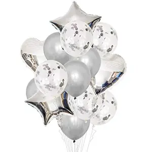 Confetti Latex Balloon and hert Shaped Foil Balloon for Arch Column Stand