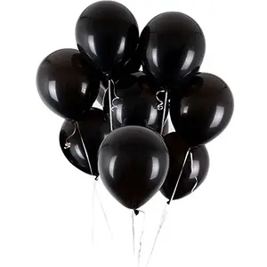 Metallic Shiny Peal Finish Balloons - Pack of 25 (Black)