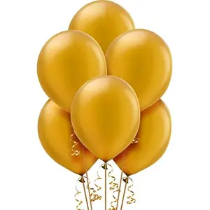 Metallic Shiny Peal Finish Balloons (Gold) - Pack of 25