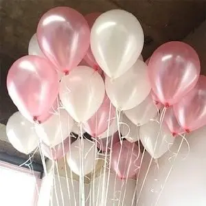 Products HD Metallic Finish Balloons for Brthday / Anniversary Party Decoration ( Pink White ) Pack of 100