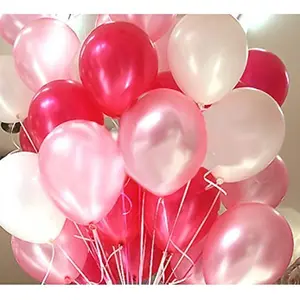 Products HD Metallic Finish Balloons for Brthday / Anniversary Party Decoration ( Red Pink White ) Pack of 100