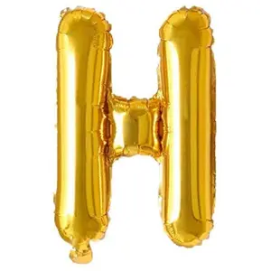 Party HubAlphabet Foil Balloon Golden Colour 17 Inch Golden- H Letter