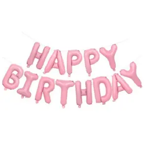 Happy Brthday Alphabets Letter Foil Balloon(Pink)
