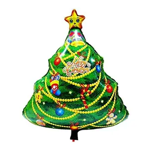 Christmas Vibes Merry Christmas Tree Shape Foil Balloon for Happy New Year/Eve Party Ornament