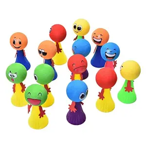 Funny Jump ELF Toys for KDs 12pcs (Brthday Return Gift) + 10pcs Mix Printed Balloons.