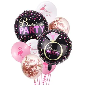 Latex and Confetti Balloons Combo Bridal Party Bachelorette Party Bridal Shower Mehandi Haldi Photo Booth Props Backdrop