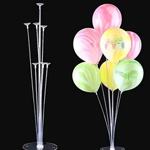 Balloon Stand Set of Clear Table Desktop Balloon Holder with 7 Balloon Sticks 7 Balloon Cups and 1 Balloon Base for Brthday | Wedding Party Holidays Anniversary Decorations
