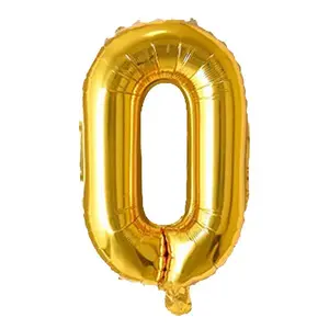 Toy Balloon 16" Inch Letter Alphabets - Golden (Golden-O Shape)