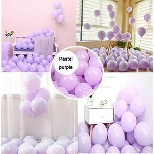 Pastel Assorted Balloons Party Brthday Small Shower Anniversary Decorations Pack of 100 Pcs ( Lavender )