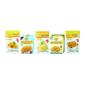 Combo of Poha Poha Plus Wheat Dalia Plus with Soy Power Sweet Cereal Plus Rajasthani Halwa Upma (5 Products/ 880gm)