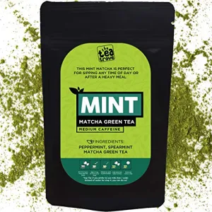 Mint Matcha Green Tea Powder - 100% Organic Flavoured Premium Grade Matcha Powder From Japan for Making Smoothies Lattes and Baking- Rich in Antioxidants (30 g 20 Cups)