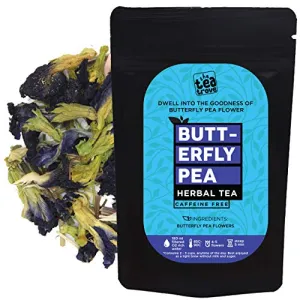 Blue Tea Butterfly Pea Flower Tea for Skin Glow Weight Loss and Brain Health (25 Gm) | 100% Organic | Steep as Hot or Iced | Caffeine Free (50 Cups)