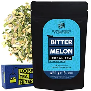 Organic Bitter Melon Diabetic Tea | Herbal Tea for Diabetes Tea Helps to Regulate Blood Sugar and Lower Bad Cholesterol | Steep as hot Gohyah Tea or Cold Ampalaya Tea (50 Gm 31 Cups)
