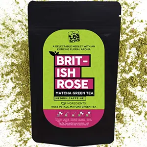 Rose Matcha Green Tea Powder - 100% Organic Premium Grade Matcha Powder From Japan with Rose Powder for Glowing Skin - Makes Delicious Lattes (30 g 30 Cups)