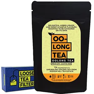 Darjeeling Oolong Tea Chai with Loose Tea Filter for Weight Loss(50 Gm25 Cups)