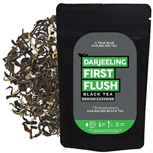 -Premium Darjeeling Tea First Flush Black Tea Leaves for Energy and Antioxidant | Steep as Hot Darjeeling First Flush Tea or Iced Darjeeling Tea Leaves | Medium Caffeine (50 Gm25 Cups)
