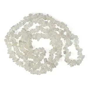 Natural Clear Quartz Mala / Necklace Crystal Stone Chip Bead Mala for Reiki Healing and Crystal Healing Stons (Color : Clear)
