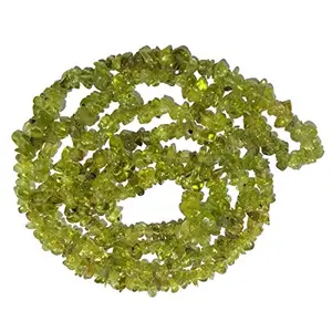 Peridot Mala/Necklace Natural Crystal Stone Chip Bead Mala for Reiki Healing and Crystal Healing Stone (Color : Green)