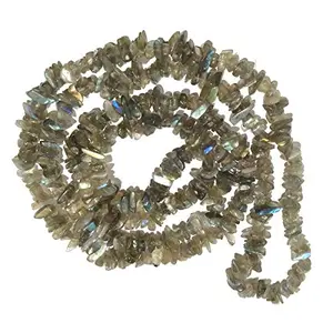 Natural Labradorite Mala / Necklace Crystal Stone Chip Bead Mala for Reiki Healing and Crystal Healing Stons (Color : Green)