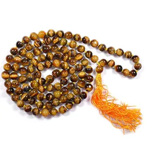 Crystu Tiger Eye Mala 108 Bead 6mm Crystal/Stone Mala/Necklace for Unisex/Jewellery / Rosary Beads
