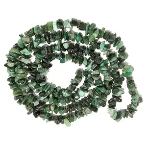 Emerald Mala/Necklace Natural Crystal Stone Chip Bead Mala for Reiki Healing and Crystal Healing Stone (Color : Green)