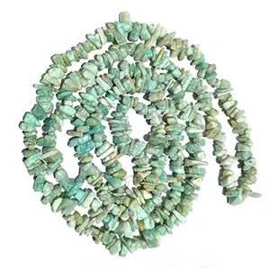 Amazonite Mala/Necklace Natural Crystal Stone Chip Bead Mala for Reiki Healing and Crystal Healing Stone (Color : Light Green)