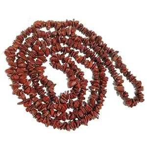 Red Jasper Mala/Necklace Natural Crystal Stone Chip Bead Mala for Reiki Healing and Crystal Healing Stone (Color : Red)