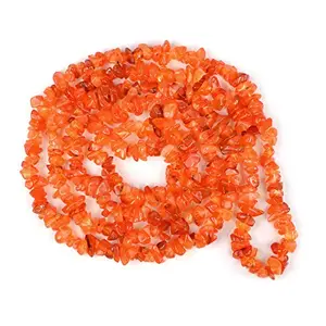 Carnelian Natural Stone Chip Beads Mala Necklace for Men and Women