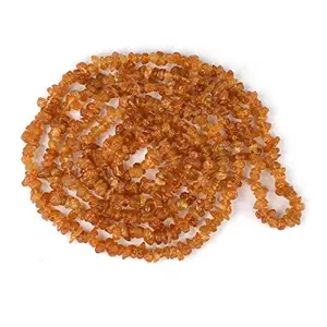 Natural Hessonite Mala/Necklace Natural Crystal Stone Chip Bead Mala for Reiki Healing and Crystal Healing Stone (Color : Red)