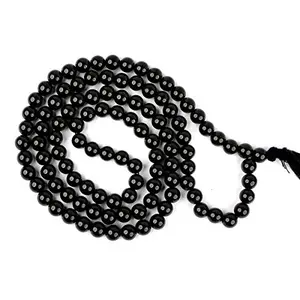 Certified Natural Black Onyx Mala Semi Precious Crystal Stone 6 mm 108 Beads Jap Mala / Necklace for Reiki Healing Stones (Color : Black)