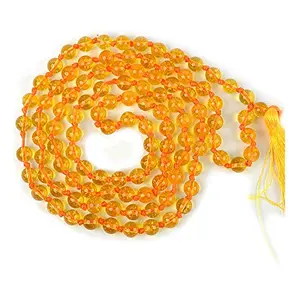 Natural Stone Citrine Mala Necklace for Men and Women