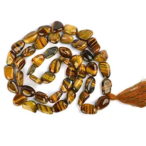 Natural Tiger Eye Mala Crystal Stone Tumble Bead Mala for Reiki Healing Stones (Color : Golden Quartz)
