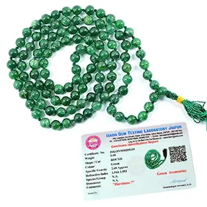 Certified Green Aventurine Mala Semi Precious Crystal Stone 6 mm 108 Beads Jap Mala / Necklace for Reiki Healing Stones (Color : Green)