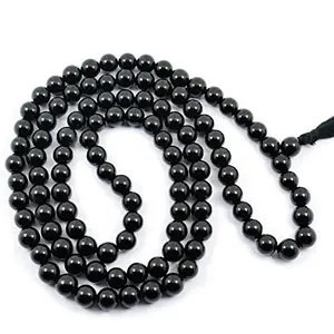 Black Onyx Mala/Necklace 8 mm Crystal Stone 108 Bead Jaap Mala for Reiki Healing and Crystal Healing Stone (Color : Black)