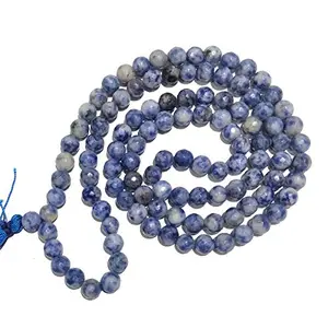 Sodalite Mala - Necklace Diamond Cut 8 mm Crystal Stone Mala 108 Beads Jaap Mala for Reiki Healing and Crystal Healing Stone (Color : Blue)