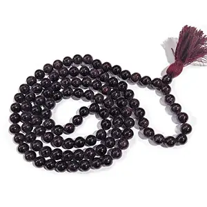 Garnet Natural Crystal Stone 8 mm 108 Round Beads Jap Mala for Men and Women