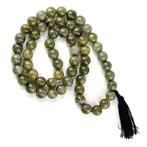 Natural Labradorite Mala Crystal Stone 12 mm Round Beads Mala for Reiki Healing Stones (Color : Green)
