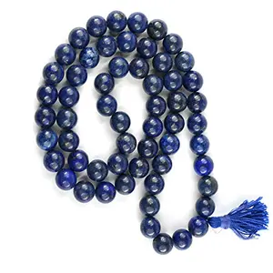 Natural Lapis Lazuli Mala Crystal Stone 12 mm Round Beads Mala for Reiki Healing Stones (Color : BLue)