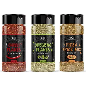 Pizza Seasoning Combo Pizza Spice Mix 50g + Roasted Chilli Flakes 35g + Oregano Flakes 30g | All Premium.
