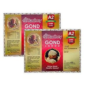 Cow ghee Shree Radhey Home Made Gond Laddu - 400 gm x 2