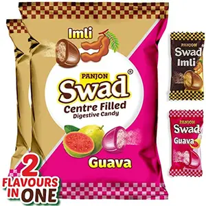 Swad Mixed Guava & Imli Toffee Packet 200 Candies Pouch 420 g