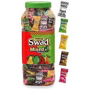 Swad Original and Swad Mixed Chocolate Candy Kaccha Aam Imli Lemon and Guava Jar 300 Toffees