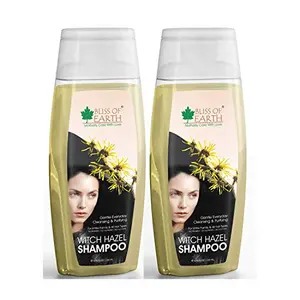 Bliss of Earth Alcohol Free Witch Hazel Shampoo For Entire Family Sulfate Free (2x200ML) Pack Of 2