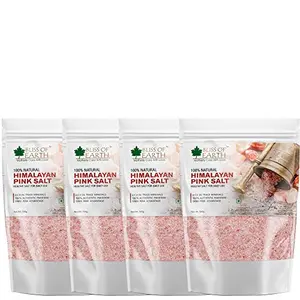 Bliss of Earth Pure Himalayan Pink Salt of Pakistan for Healthy Cooking Natural Substitute of White Salt 4X500GM