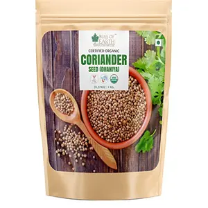 Bliss of Earth USDA Organic Whole Coriander Seeds Sabut Dhaniya 1kg