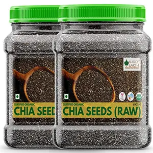 Bliss of Earth 2X600gm USDA Organic Raw Chia Seeds for Weight Loss Raw Super Food