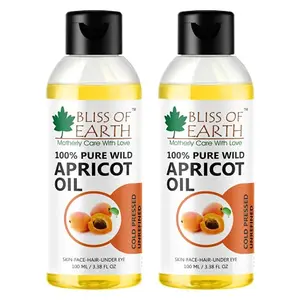 Bliss of Earth Wildcrafted Himalayan Apricot Oil 2x100ML Coldpressed & Unrefined